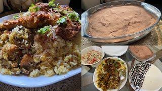 Chicken fry biryani recipe 🔥 and Creamy chocolate pudding 🤎