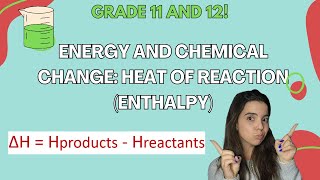 Energy and chemical change Heat Of Reaction Grade 11 & 12 Chemistry