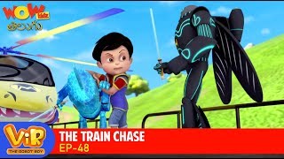 తెలుగు Cartoon | Vir: The Robot Boy In Telugu | Kathalu | The Train Chase | WowKidz Telugu