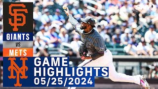 Mets vs Giants (5/25/2024) | NY Mets Highlights | SNY