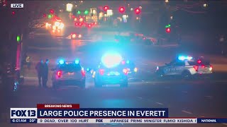 Evergreen Way in Everett shut down due to police activity | FOX 13 Seattle