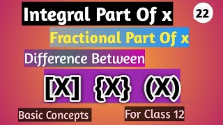 Greatest integer Function Fractional Part Function Least Integer Function Floor Function Of X