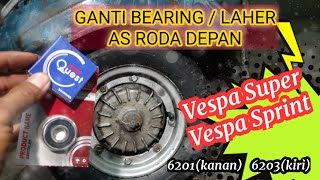 Cara mudah ganti bearing laher roda depan vespa