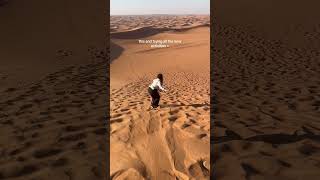 First time trying sand boarding be like: 🤣 #sandboarding #boarding #board #shorts