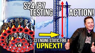 SpaceX Starship 33 Engines STATIC FIRE on Route - 120m rocket full Stacked Testing!