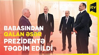 Əziz Əliyevin vaxtilə iş otağında olan heykəltəraşlıq əsəri Prezident İlham Əliyevə təqdim edilib