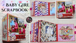 Baby Girl Scrapbook.Handmade Albums.Baby Girl Album.Beautiful  Handmade Album for Baby Girl.