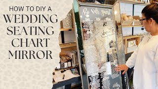 How to DIY a Wedding Seating Chart Mirror