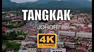 4k aerial view Bandar Tangkak - Puteri Gunung Ledang.