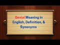 Genial Meaning in English, Definition, and Genial Synonyms | Thesaurus Thrive