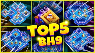 TOP 5 Best BH9 Trophy Base Links 2024 | NEW BUILDER HALL 9 Base, Clash of Clans