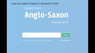 Using Bosworth Toller On-line Dictionary for Reverse Lookup