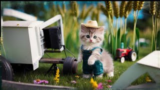 🐱🚜 Village Cat Becomes a Farmer?! (You Won’t Believe It!) 🌾🐾 #catlover #cutecats #cats