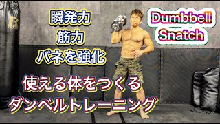 使える体を目指せ‼瞬発力･バネを強化するダンベルトレーニング[Dumbbell Snatch]