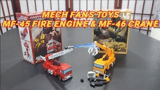 Mech Fans Toys - MF-45 Fire Engine \u0026 MF-46 Crane (Legends Grapple \u0026 Inferno)