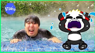Ryan’s Daddy Pranks Combo Panda and Office Battle IRL Jungle Obby!
