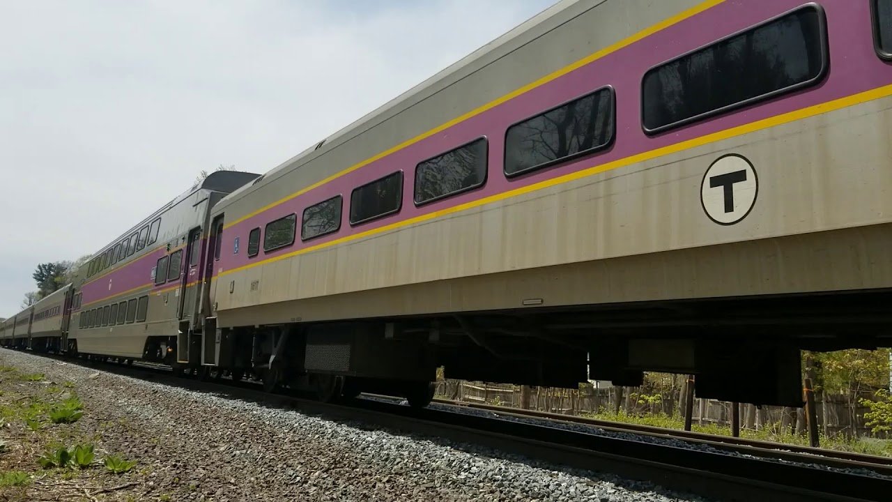 MBTA Commuter Rail Haverhill Line Outbound In Wakefield - YouTube