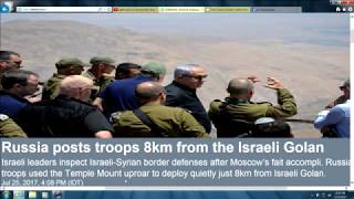 Russia troops 8km from Israeli Golan. War for Temple Mt. Damascus Ruiness heap. NK Nukes