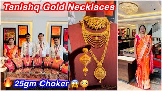 🔥😱Just 25gm choker \u0026 different new varieties of gold necklaces from Tanishq | wedding jewellery