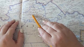 ASMR ~ Akmola, Kazakhstan History \u0026 Geography ~ Soft Spoken Map Tracing Google Earth