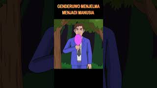 GENDERUWO MENJELMA MENJADI MANUSIA #horror #kartunhantu #kartunhantulucu