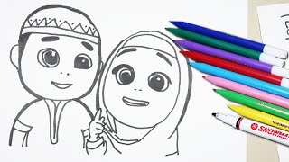 Mewarnai Nussa Rara - GAMBAR MEWARNAI HD