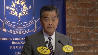 Former HK chief CY Leung gives address at Foreign Correspondents' Club