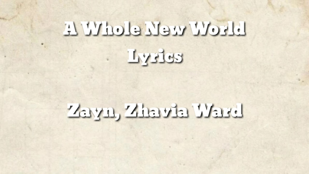 Zayn,Zhavia Ward - A Whole New World (End Title)(From "Aladdin") - YouTube