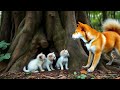 shiba inu and girl rescue and raise 3 abandoned kittens in the forest