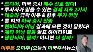 [오늘의 미국주식뉴스] 미국 증시 매수 신호 드디어 등장 / 팔란티어, 팔까? 아니면 더 살까? / 테슬라 급락 이유 \u0026 향후 주가 전망 / 테슬라 급락 이유 \u0026 향후 주가 전망