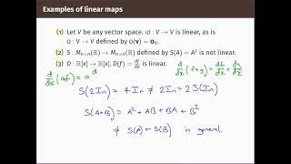 L40: linear maps