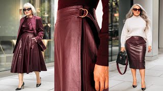 2025 FASHION TRENDS: Why Every Woman Over 60 Needs a Leather Skirt This Winter!