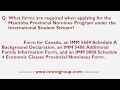 What forms are required when applying for the MPNP under the International Student Stream?