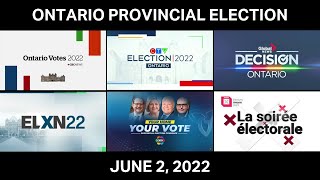 2022 Ontario Provincial Election - Broadcast TV coverage montage (June 2, 2022