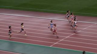 2017東部春季記録会　一般女子100m　3組_標準スロー付