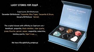 Faivykyd Capricorn Healing Crystal Gift - Zodiac Sign Birthday Gift Box