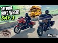 Day 3 at Daytona Bike Week | World's Biggest Burger? - Vlog 120