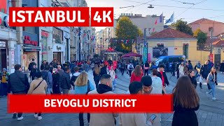 Beyoglu District Istanbul 2022 Istiklal,Taksim Walking Tour|4k UHD 60fps