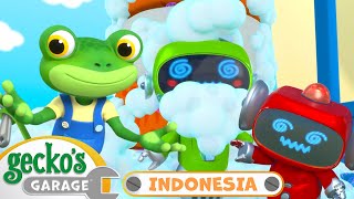 Tempat Cuci Mobil Spesial Natal | Garasi Gecko | Kartun Anak-Anak