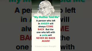 🔥Once My Mother Told Me😱🥰 / Apj Abdul kalam Quotes #kalam #shorts
