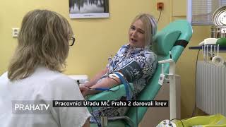 Pracovníci Úřadu MČ Praha 2 darovali krev