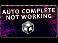 Solution for Visual Studio's CODE AUTO COMPLETE not working in Unity