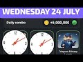 5M HAMSTER KOMBAT DAILY COMBO CARDS | WEDNESDAY 24 JULY