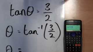 How to use a calculators inverse tan function