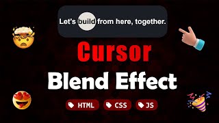 ASMR Programming - Creating Cursor Blend Effect with HTML CSS and JavaScript | Web Design Tutorial