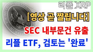 [ 리플 ] [곧 삭제됩니다]  유출본 확인, 리플 ETF 검토 끝났다