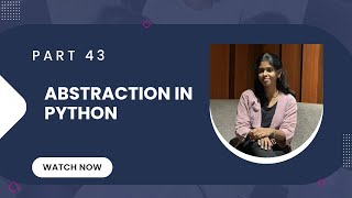 🔴 PART 43: Abstraction in Python | Python Tutorial for Beginners