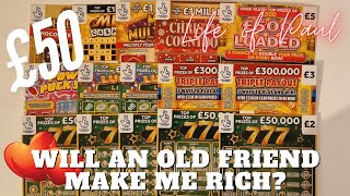 Will a £50 mix of Scratch Cards give me a big win?