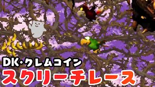 7-1 スクリーチレース DKコイン・クレムコイン攻略【スーパードンキーコング2】Donkey Kong Country 2 - Screech's Sprint