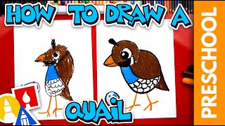 How To Draw A Quail - Letter Q - Preschool